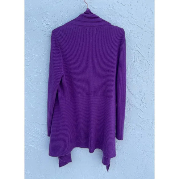 Fenn Wright Manson Womens Open Asymmetrical Draper Cardigan Purple Sz 2X/2XL - Picture 2 of 8